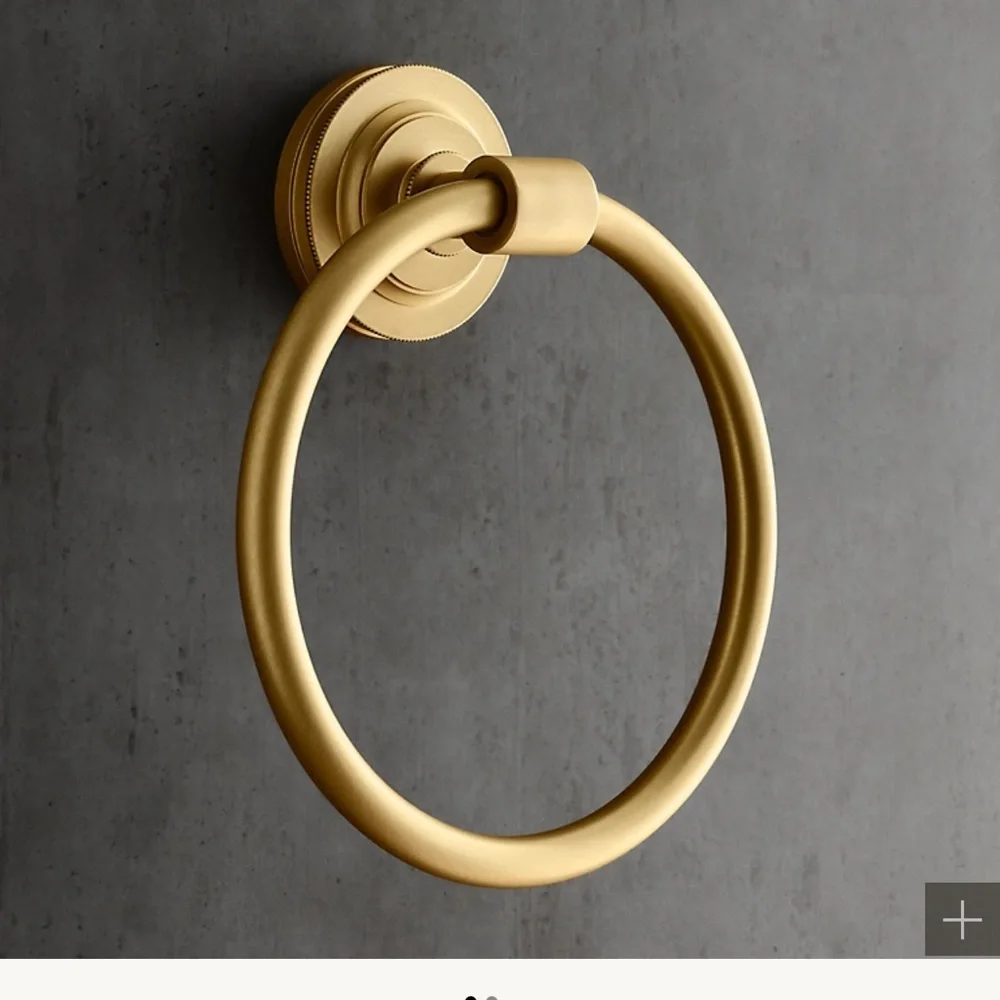 Restoration Hardware Chrome Towel Ring Set